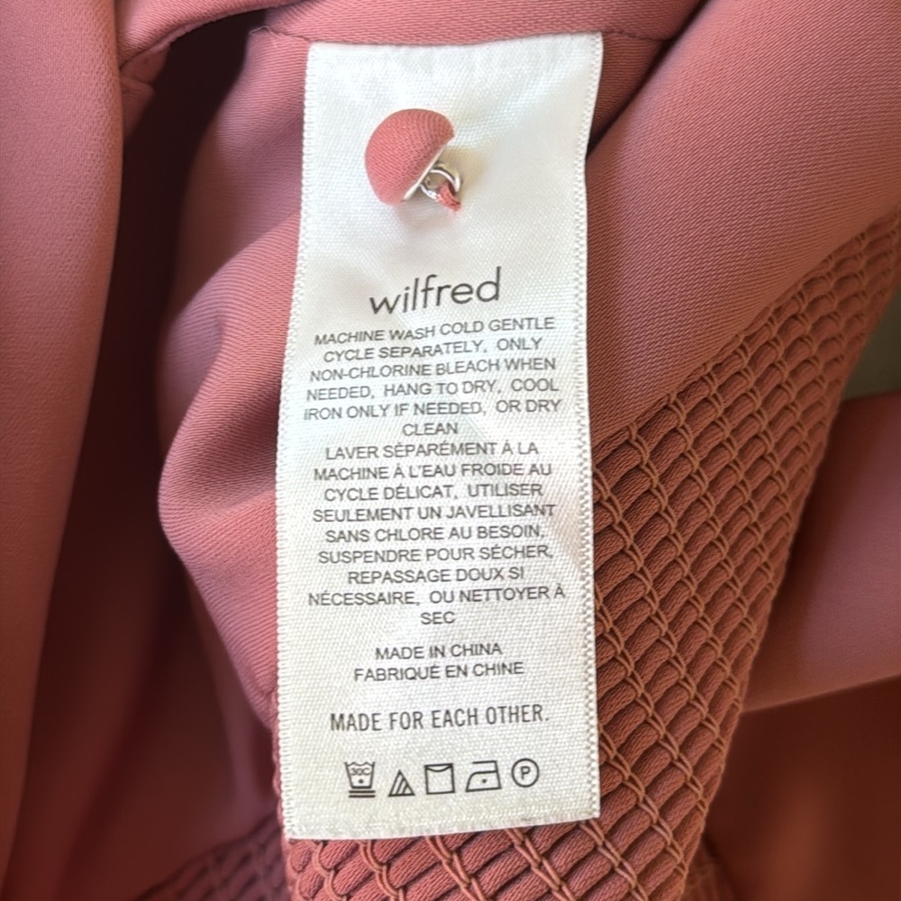 NWOT ARITZIA WILFRED Tulum top size M orange brown coral longsleeve - Picture 9 of 10